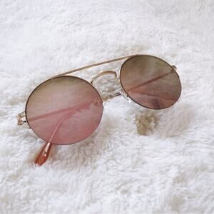 Carly Mirrored Pink Chic Round Sunglasses